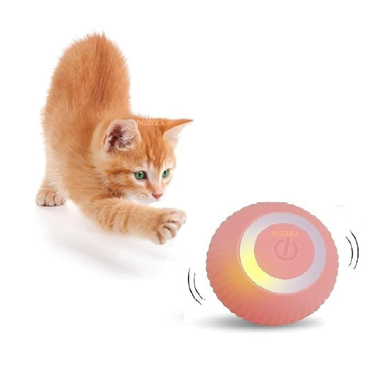 Cat Ball Toy, Automatic 360° Self-Rotating Rolling Ball with USB Rechargeable Moving, Lighting, Pet Exercise Kitten and Dog Playing Smart Cat Toy (Multicolor)
